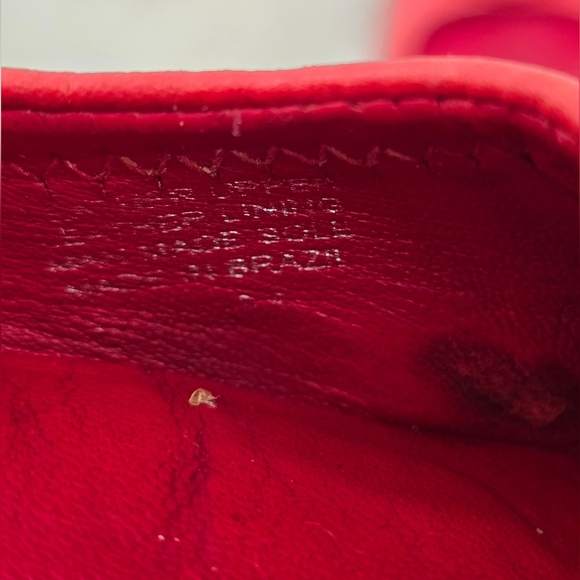 Tory Burch Minnie Red Leather Flats Size 8 - Picture 10 of 13